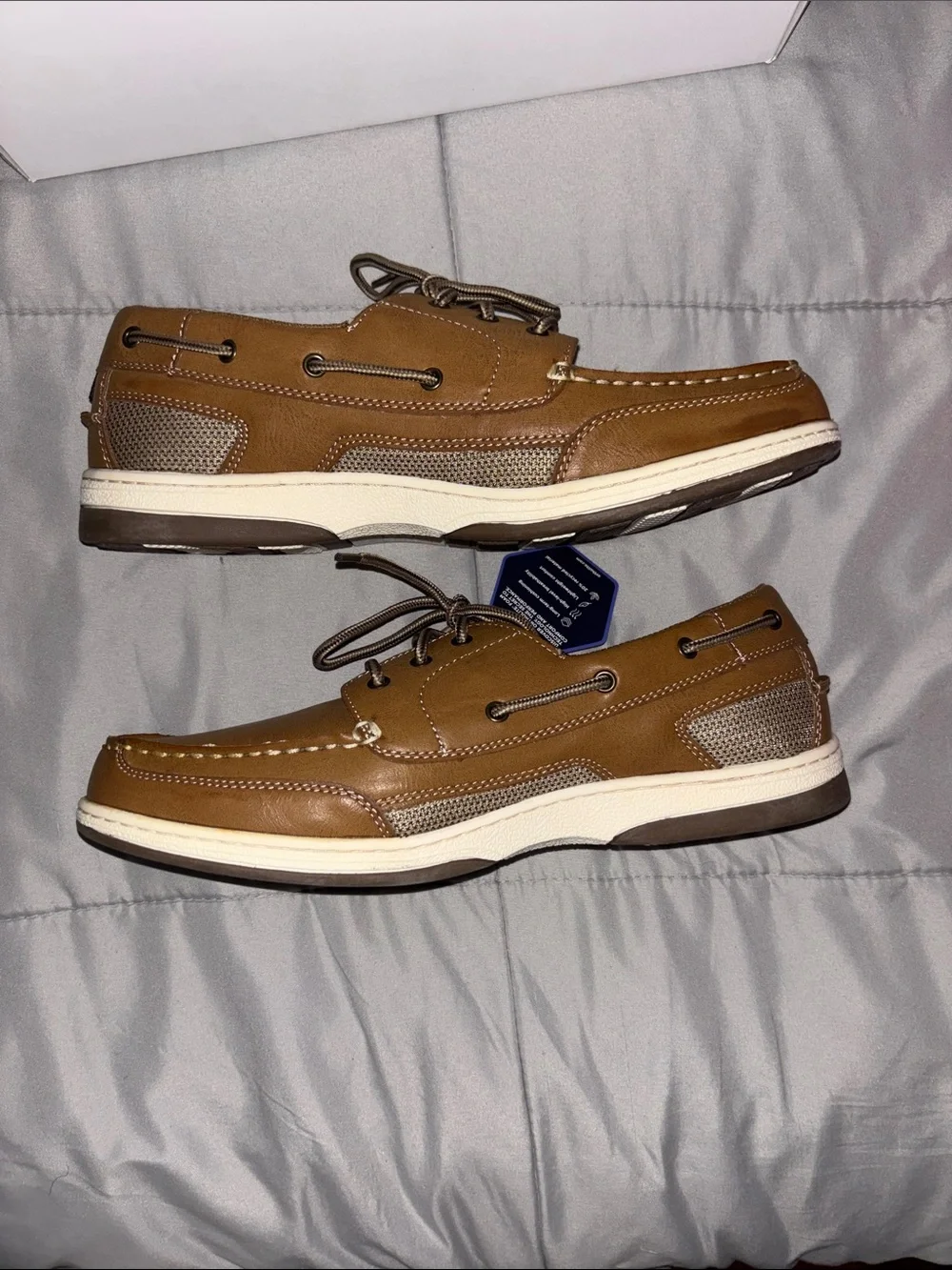 Sonoma Brown Lace-Up Men's Boat Shoes with Mesh Panels